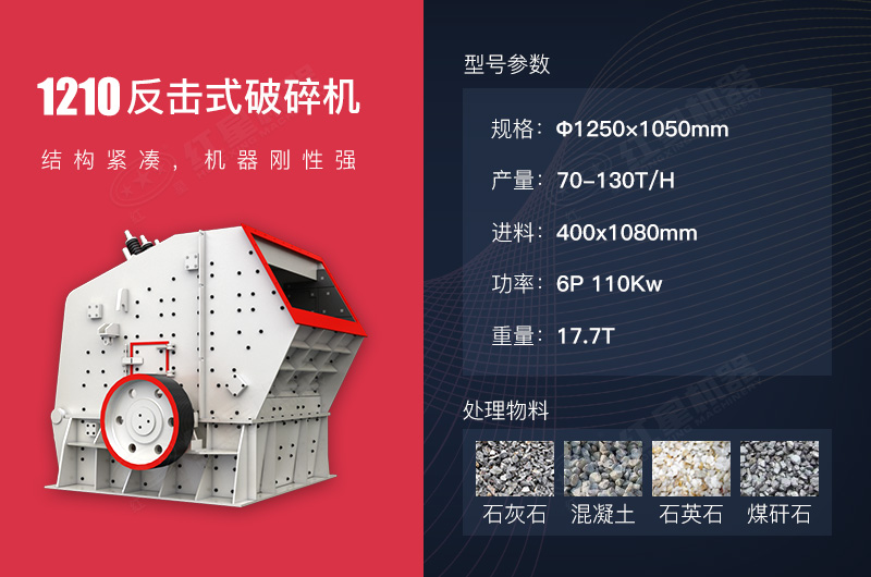 矿石破碎1210反击式破碎机型号参数及价格详情